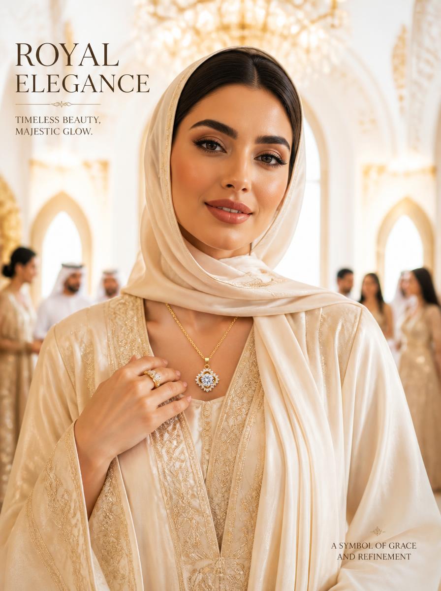 Golden Bloom Zircon Necklace