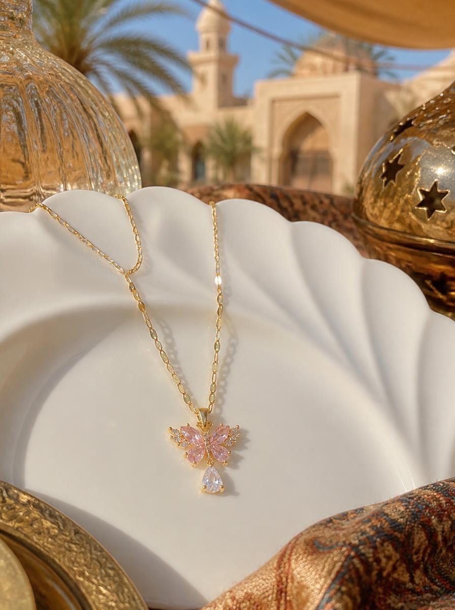 Crystal Butterfly Necklace