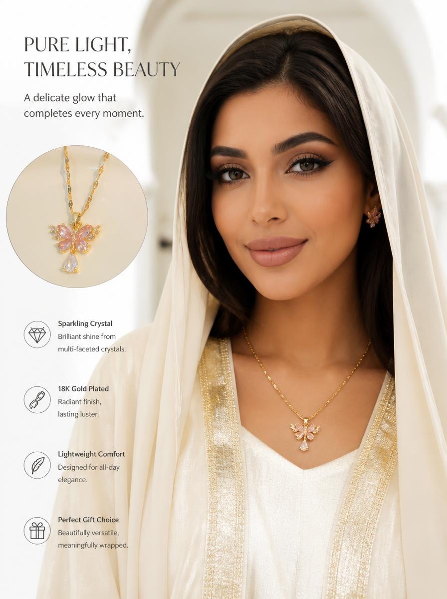 Crystal Butterfly Necklace