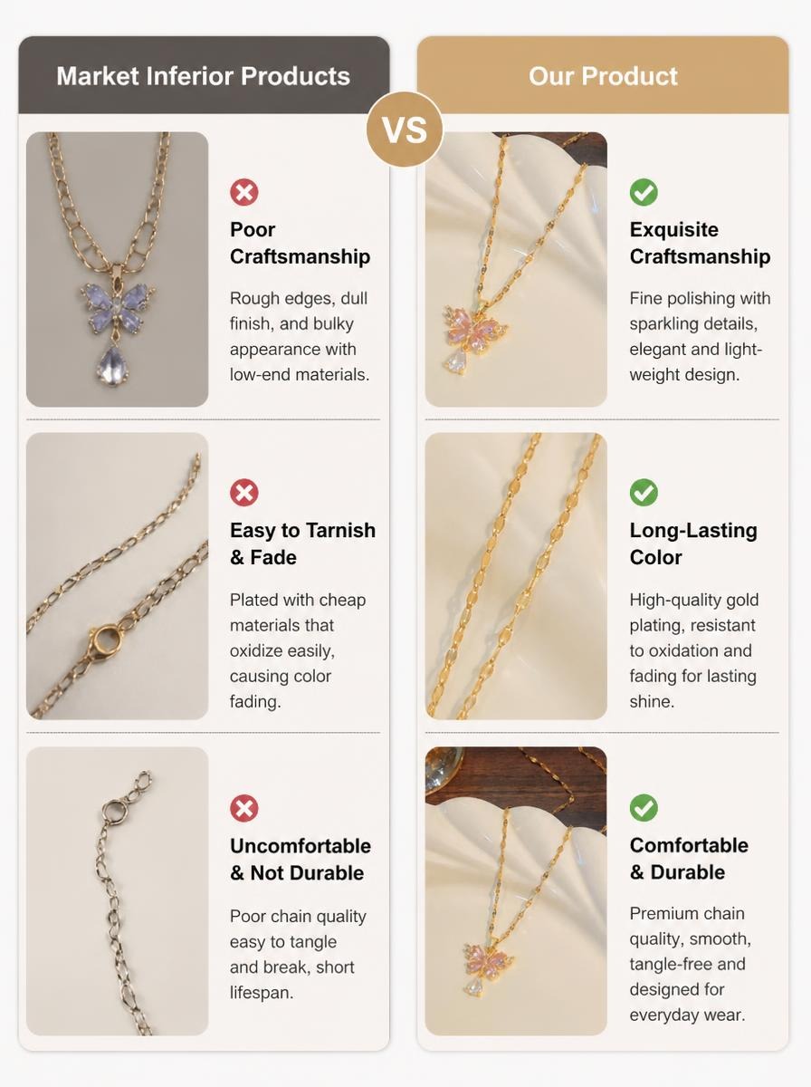 Crystal Butterfly Necklace