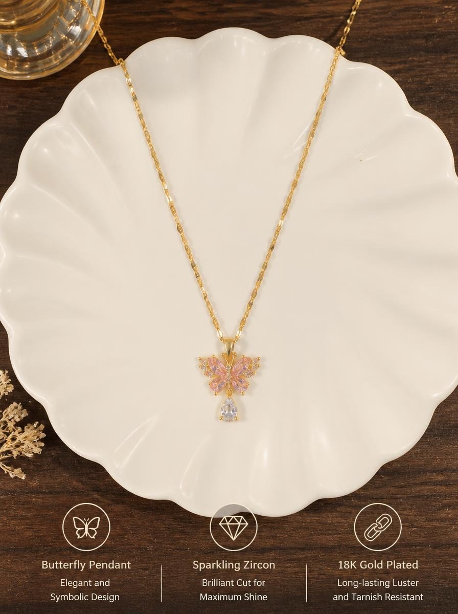 Crystal Butterfly Necklace