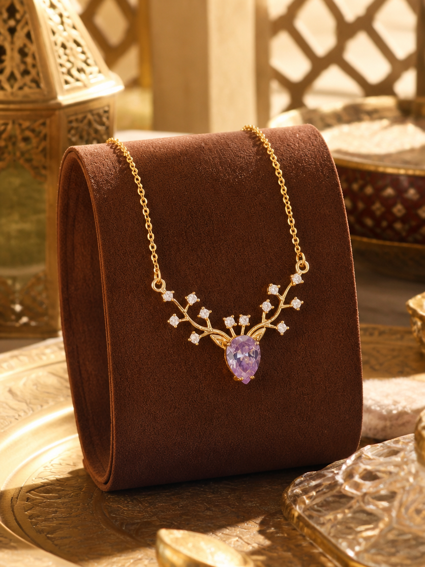 Deer Antler Stone Necklace