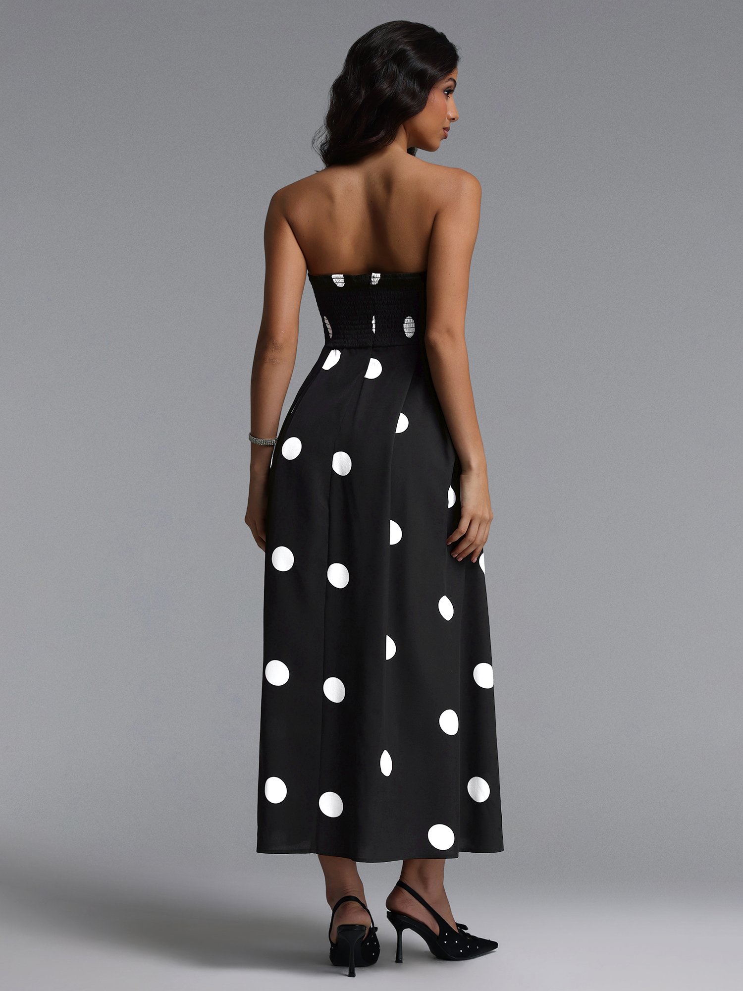 Marley Sleeveless Polka Dot Maxi Dress