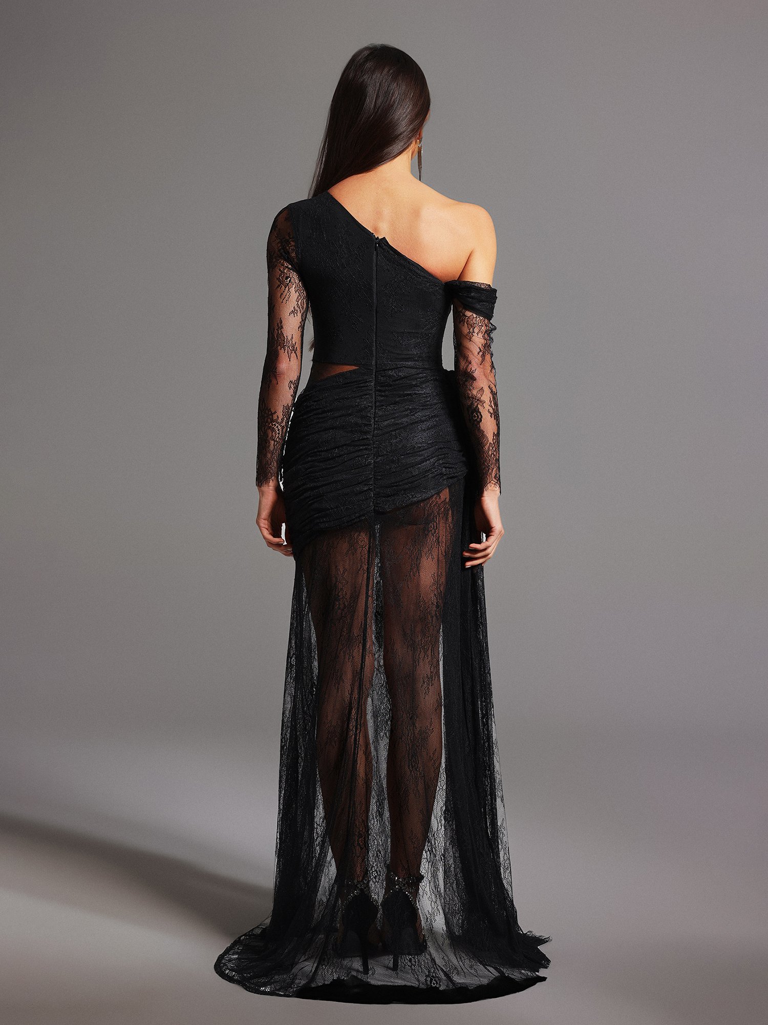 Hunter One Shoulder Slit Maxi Dress