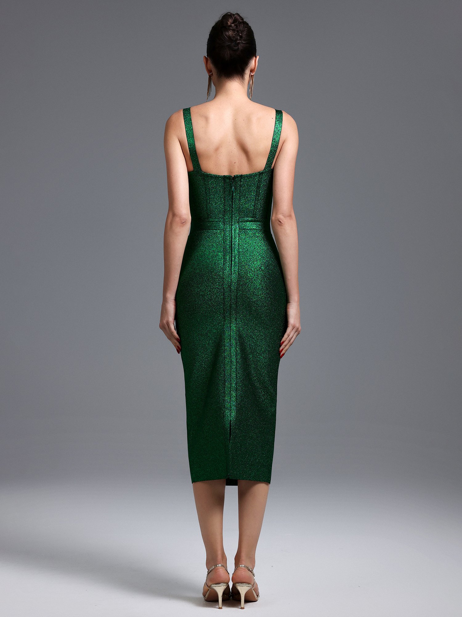 Emerald Sleeveless Bodycon Maxi Dress
