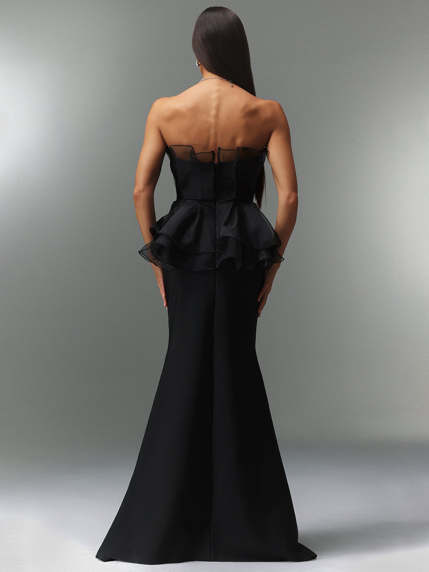 Oria Sleeveless Fishtail Bandage Maxi Dress