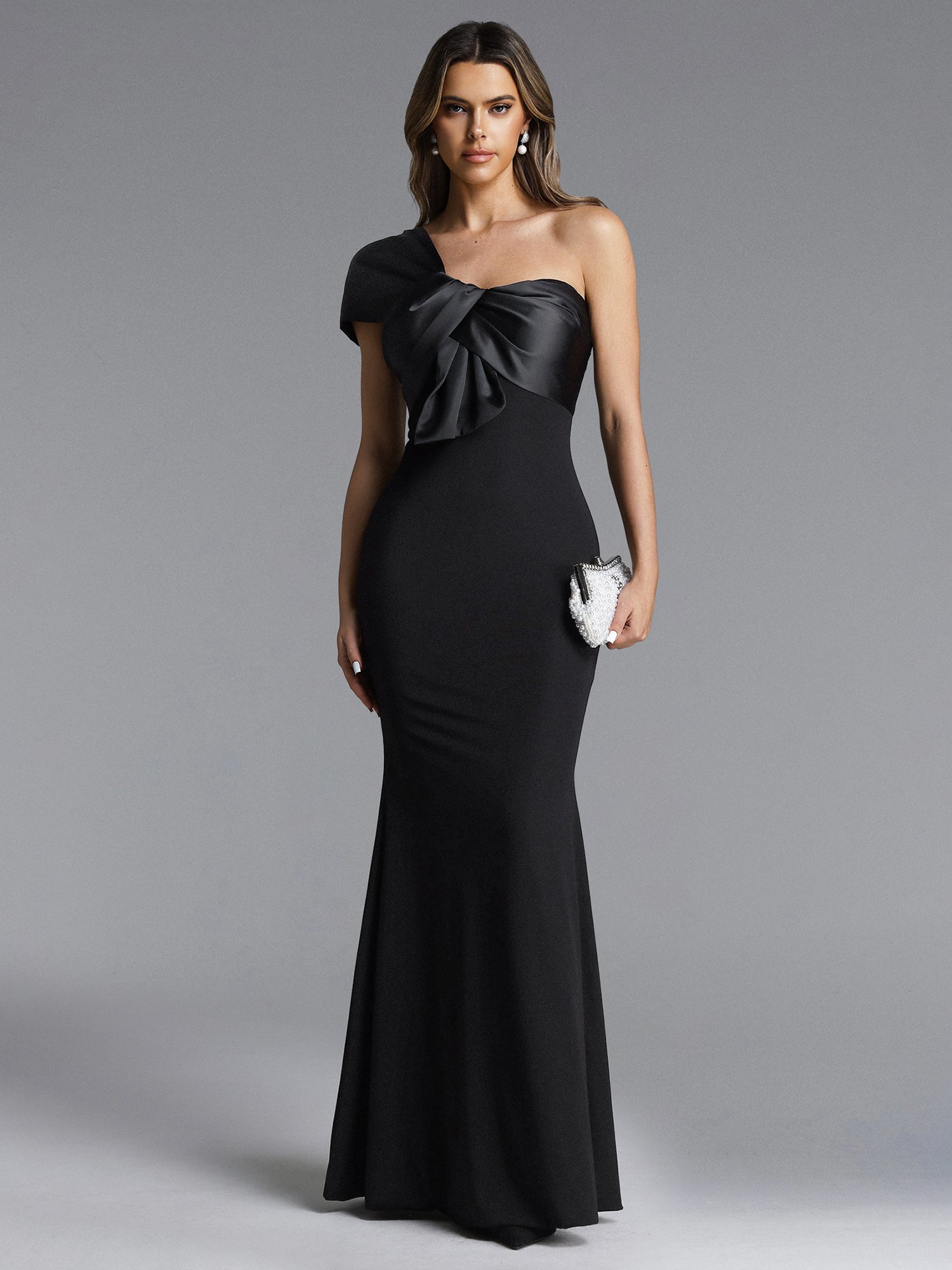 Milline Contour One Shoulder Twist Maxi Dress