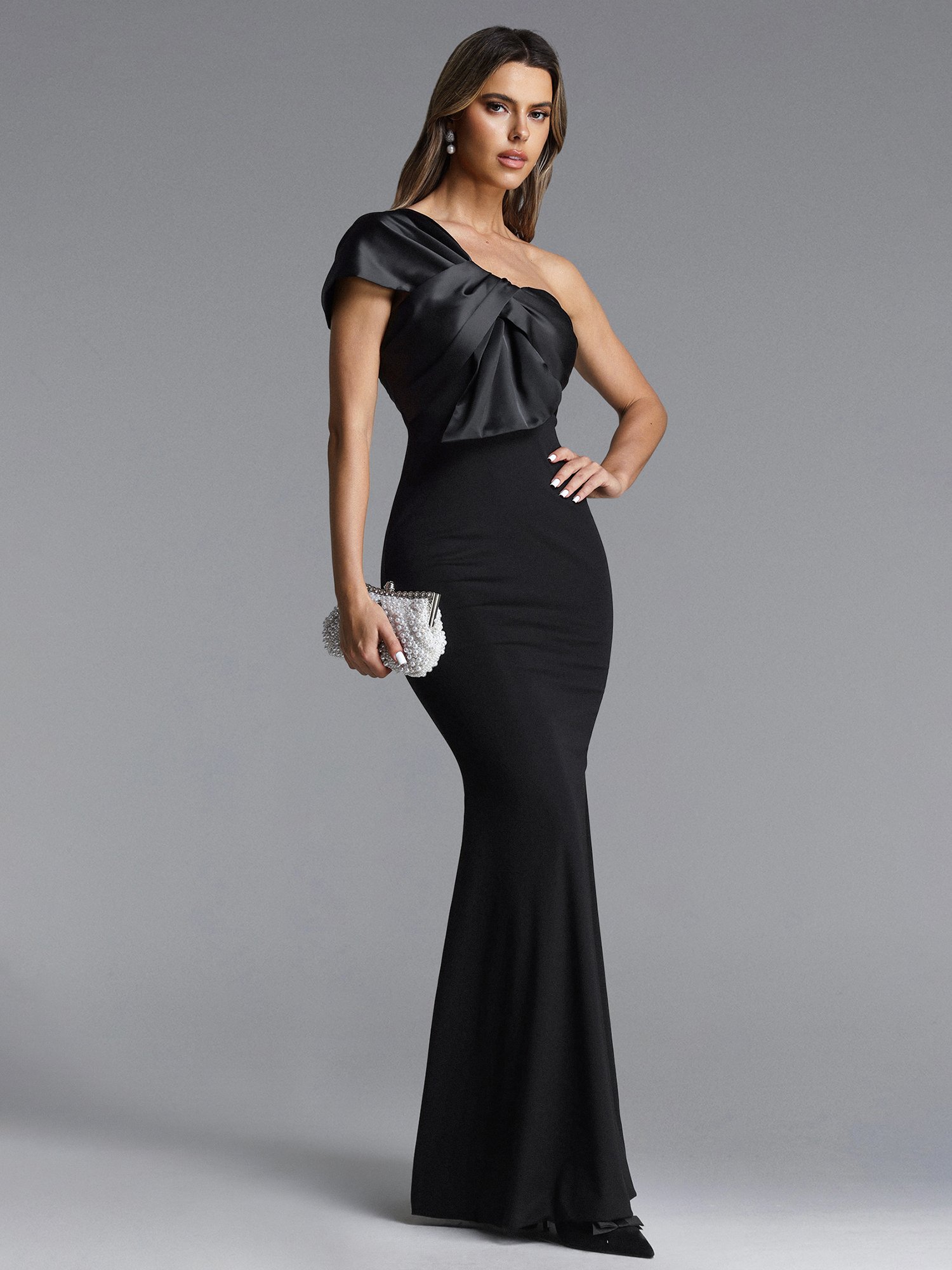Milline Contour One Shoulder Twist Maxi Dress