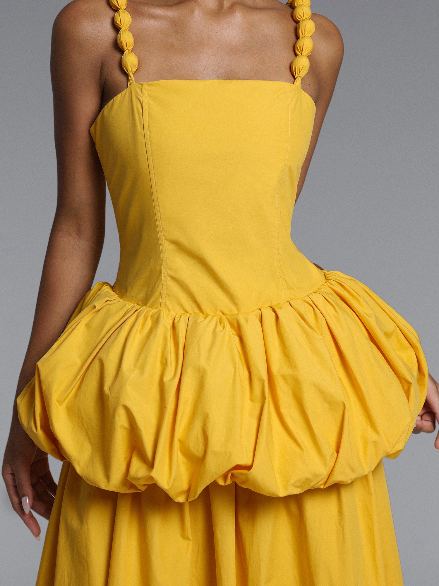 Sierra Square Neck Puff Maxi Dress