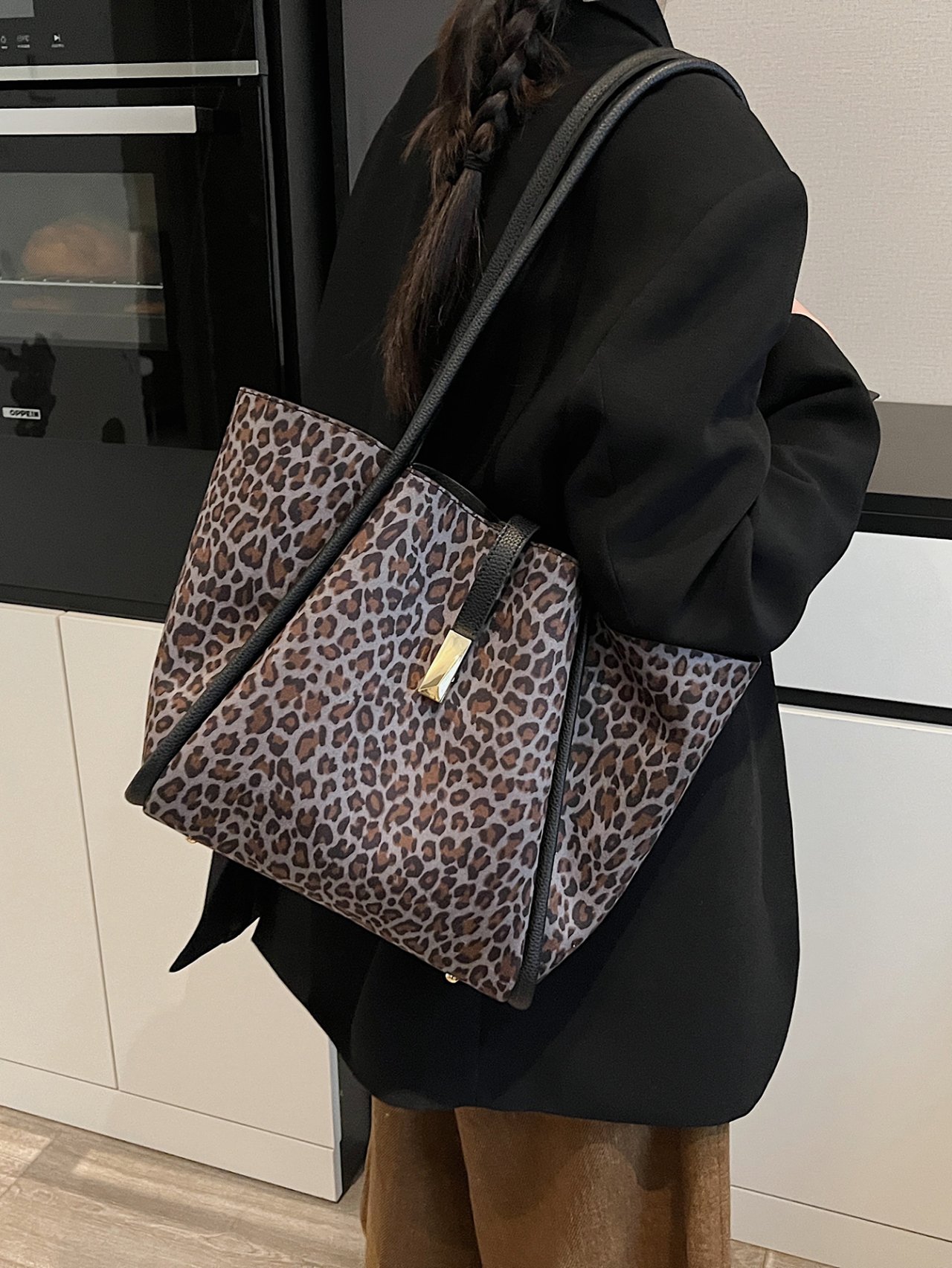 Leopard Print Tote Bag