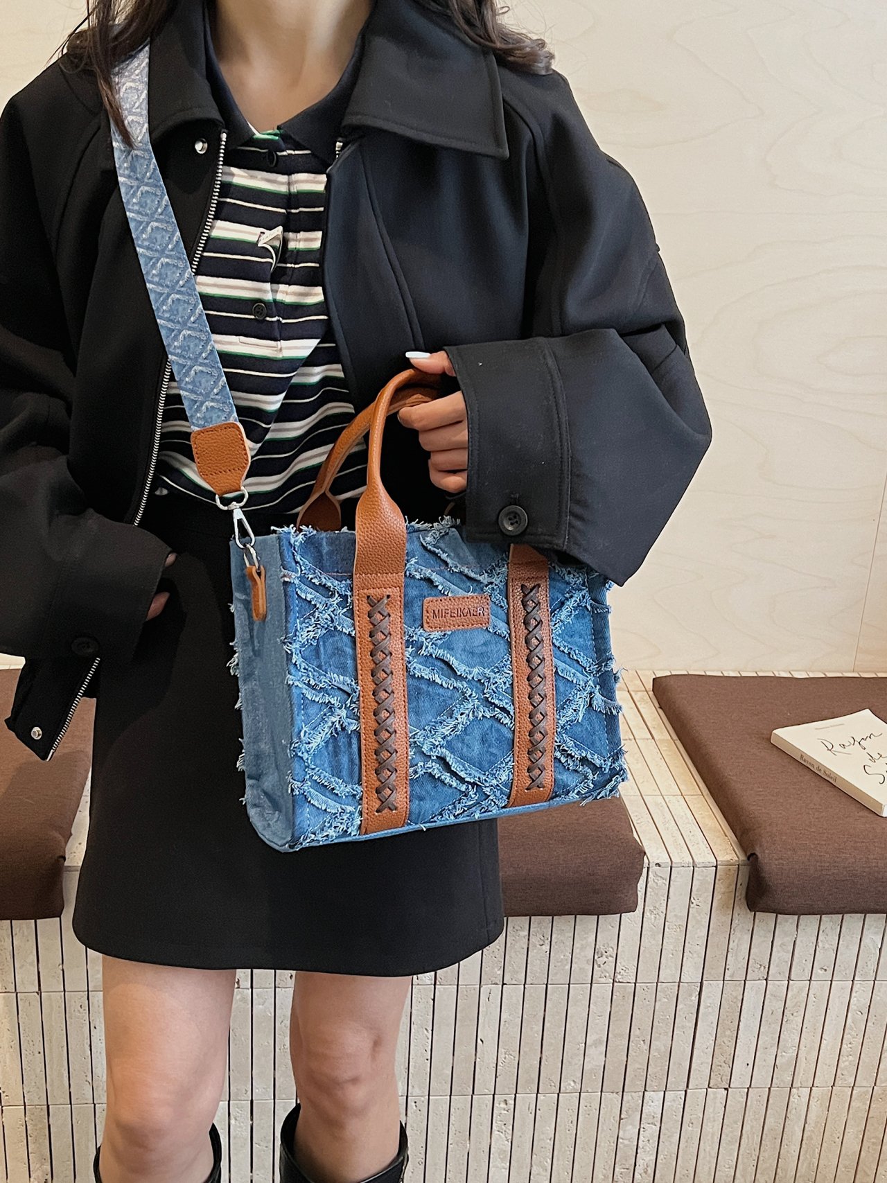 Denim Crossbody Bag