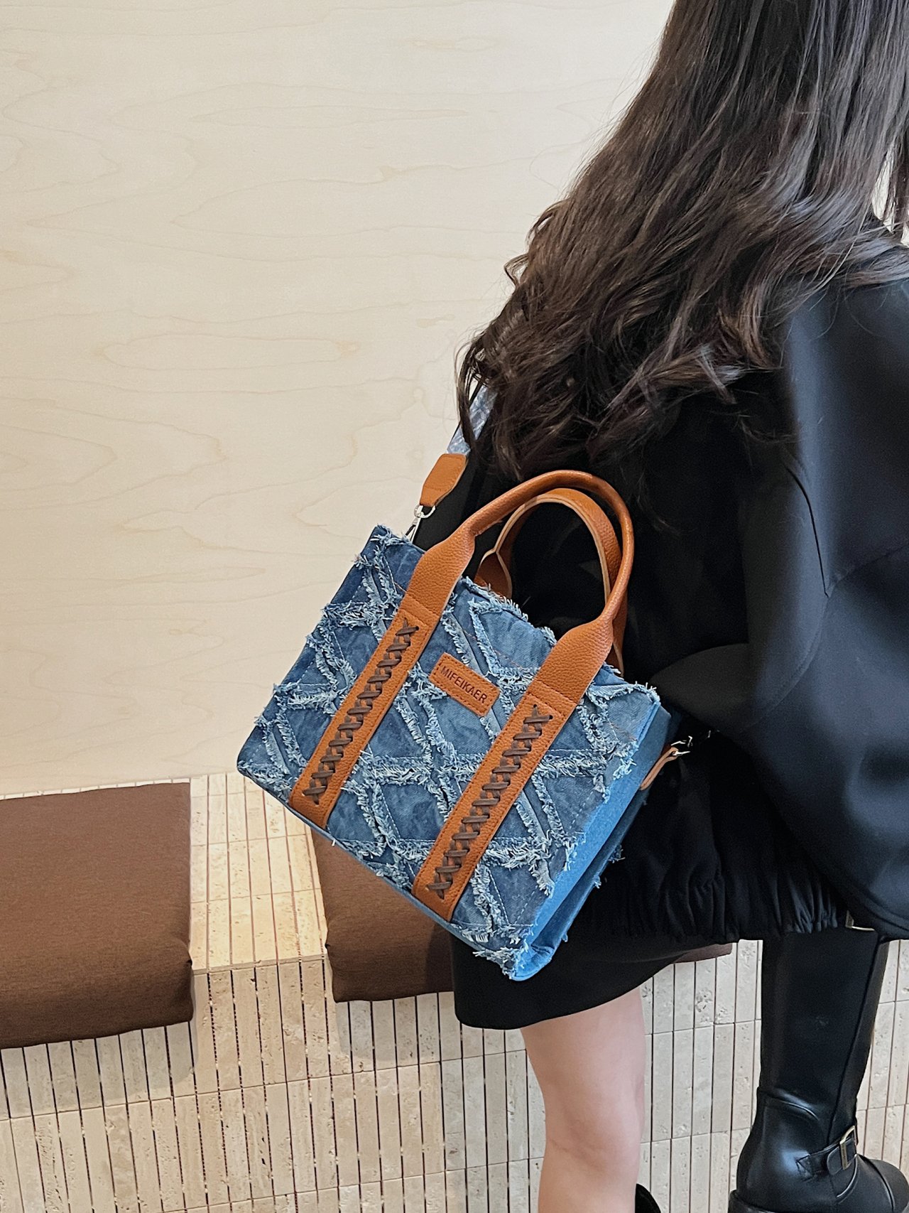 Denim Crossbody Bag