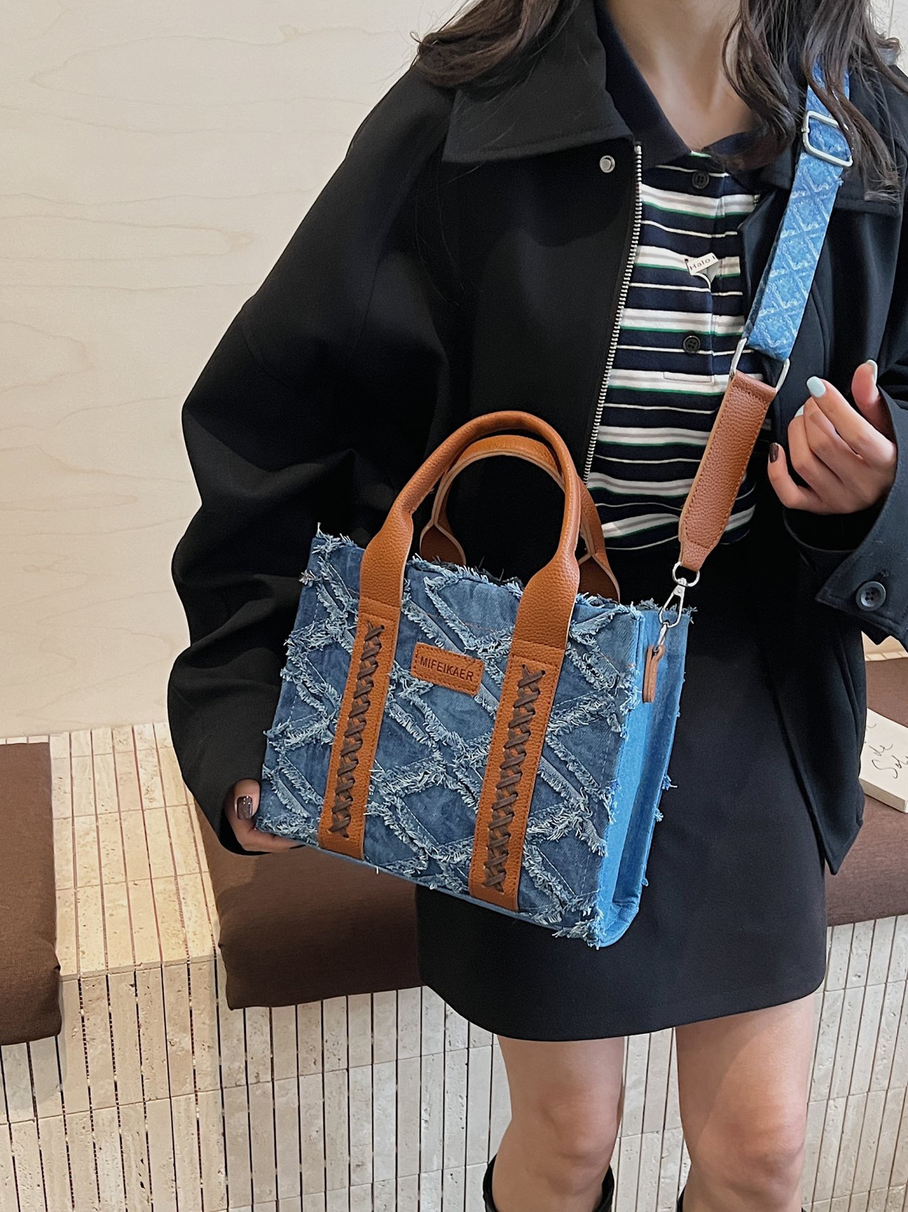 Denim Crossbody Bag
