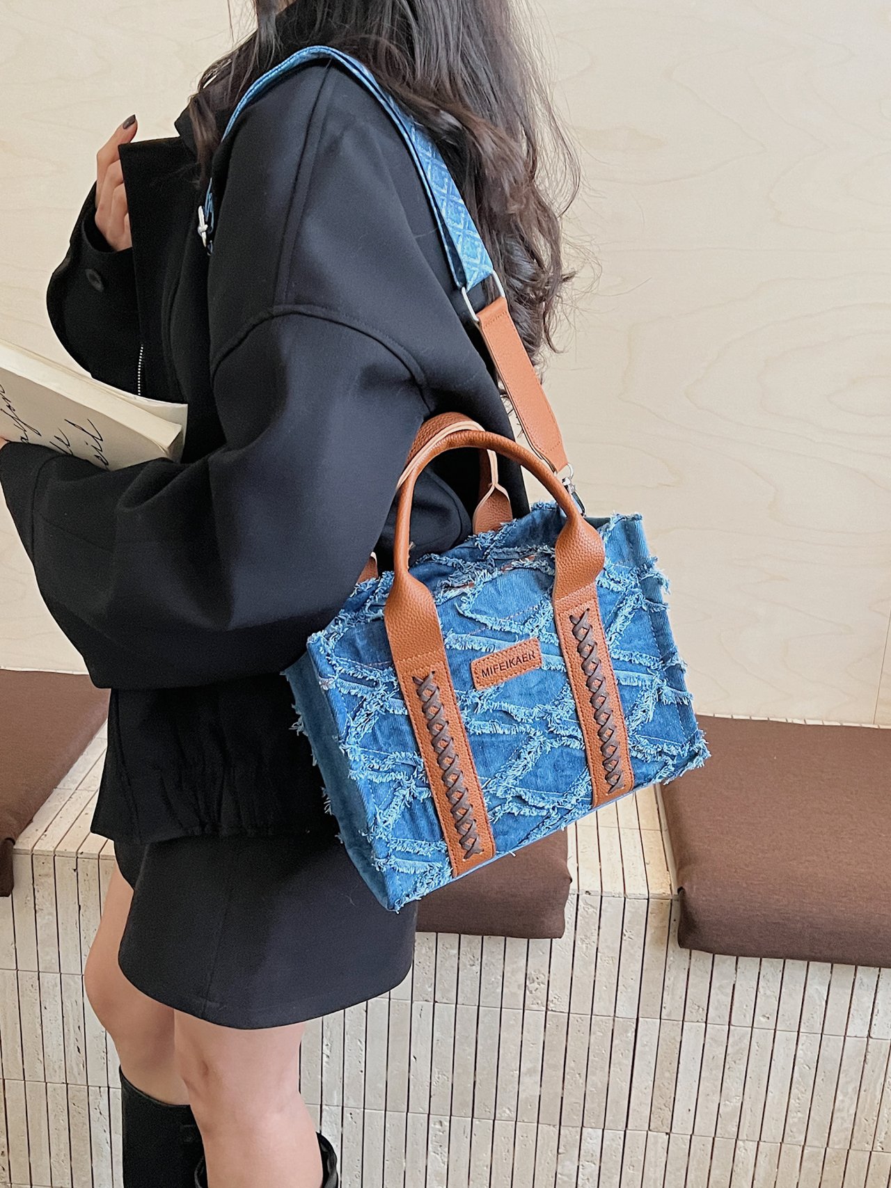 Denim Crossbody Bag