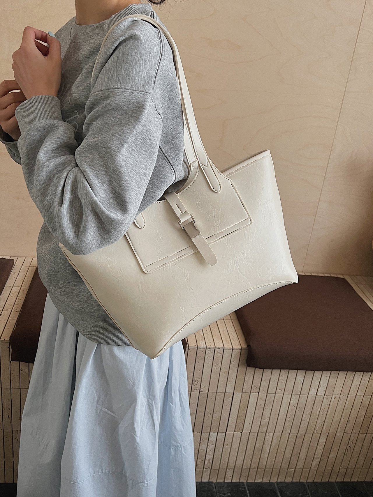 Off-White Tote Shoulder Bag