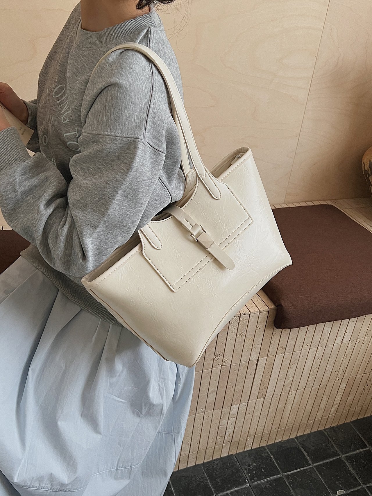 Off-White Tote Shoulder Bag