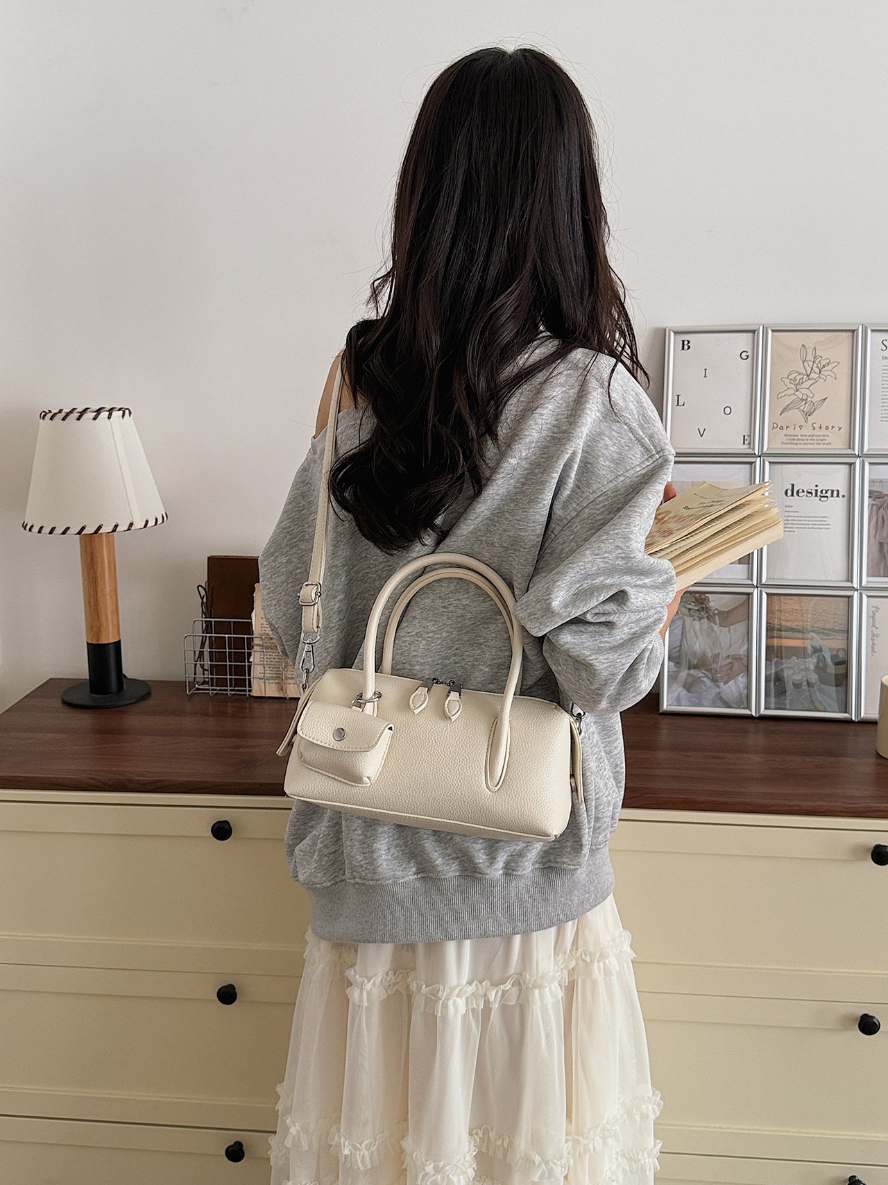 Off-White Plain Crossbody Bag