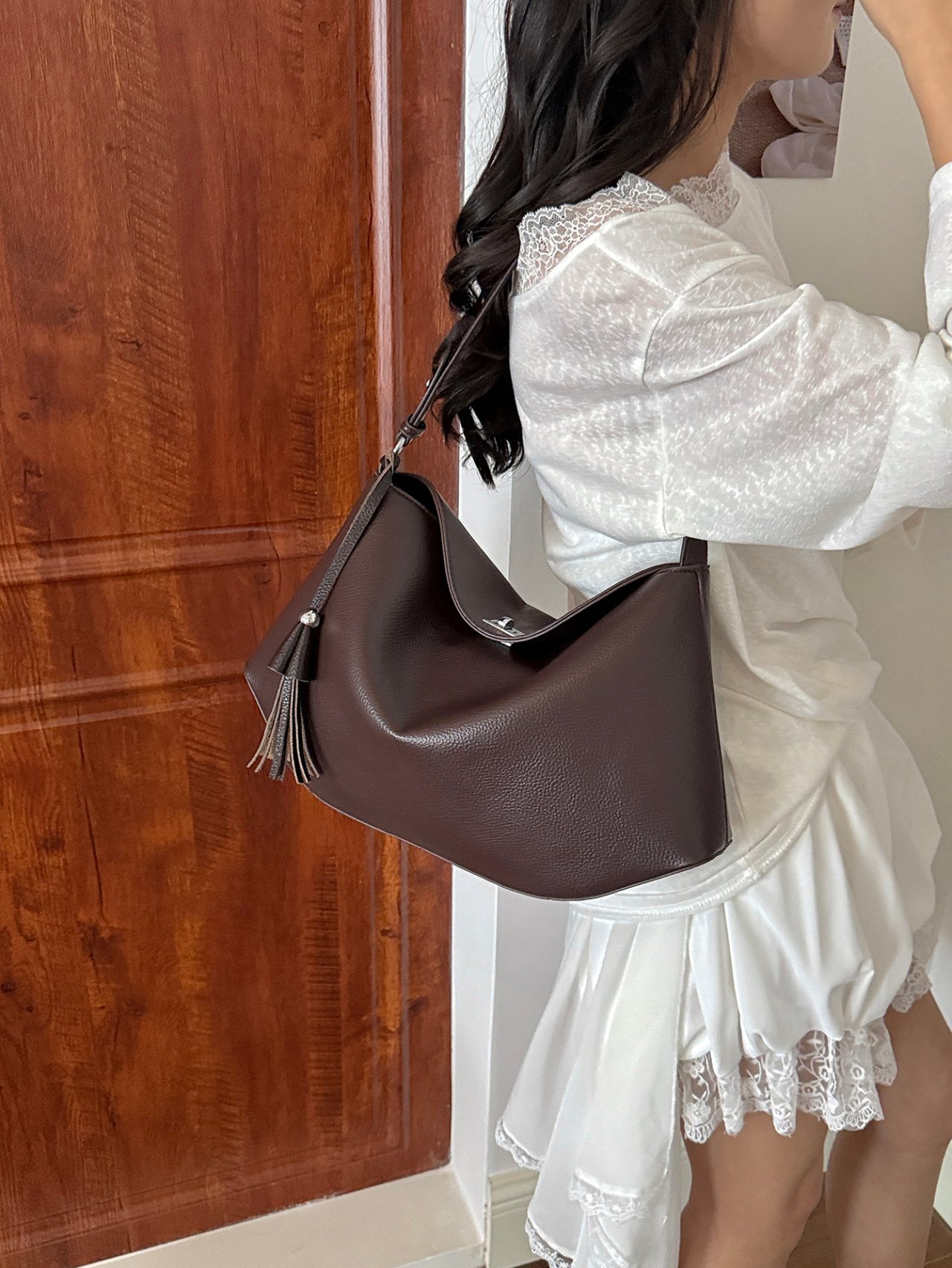 Coffee Brown Shoulder Bag