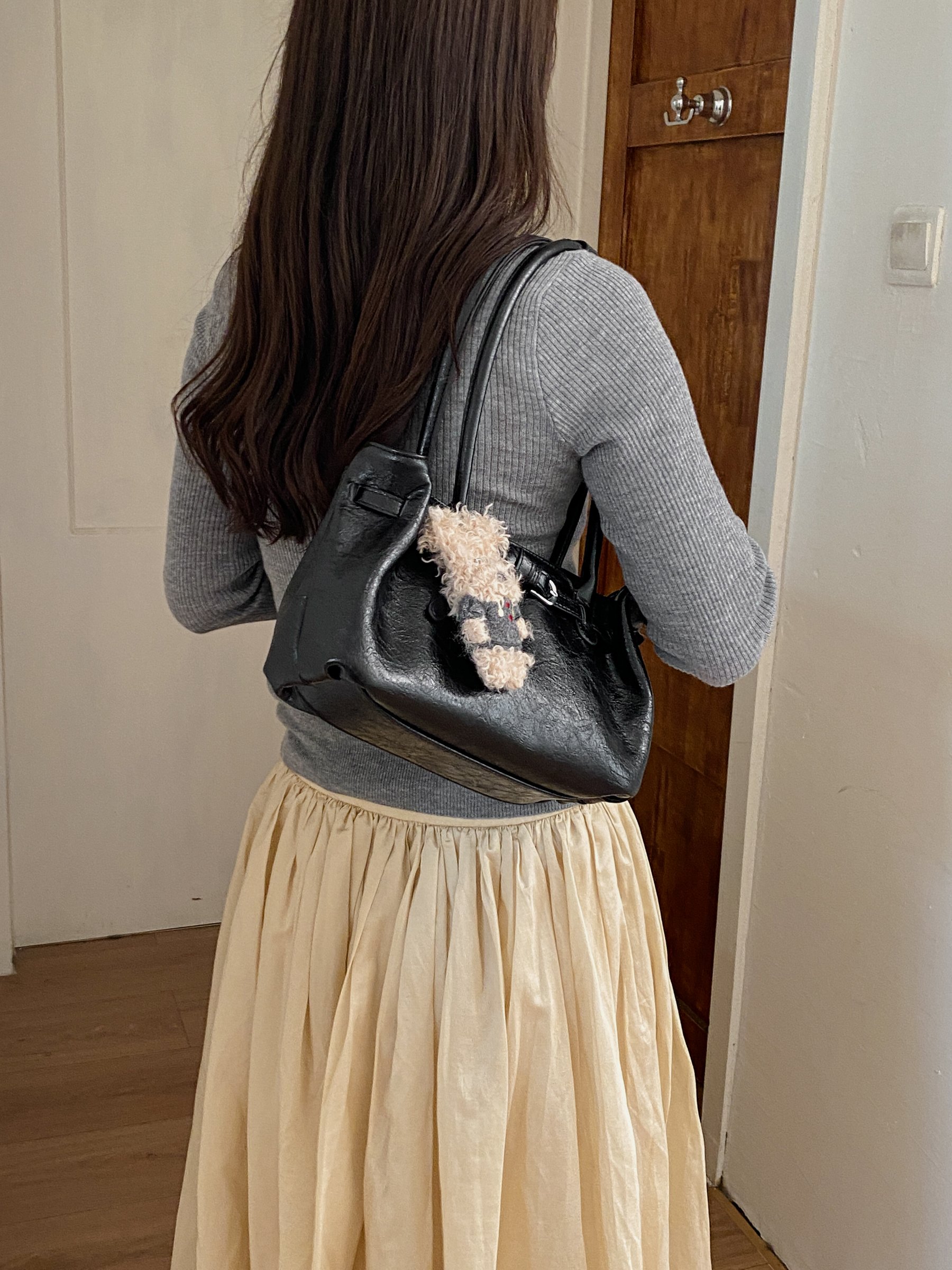 Black Tote Bag with Shoulder Strap