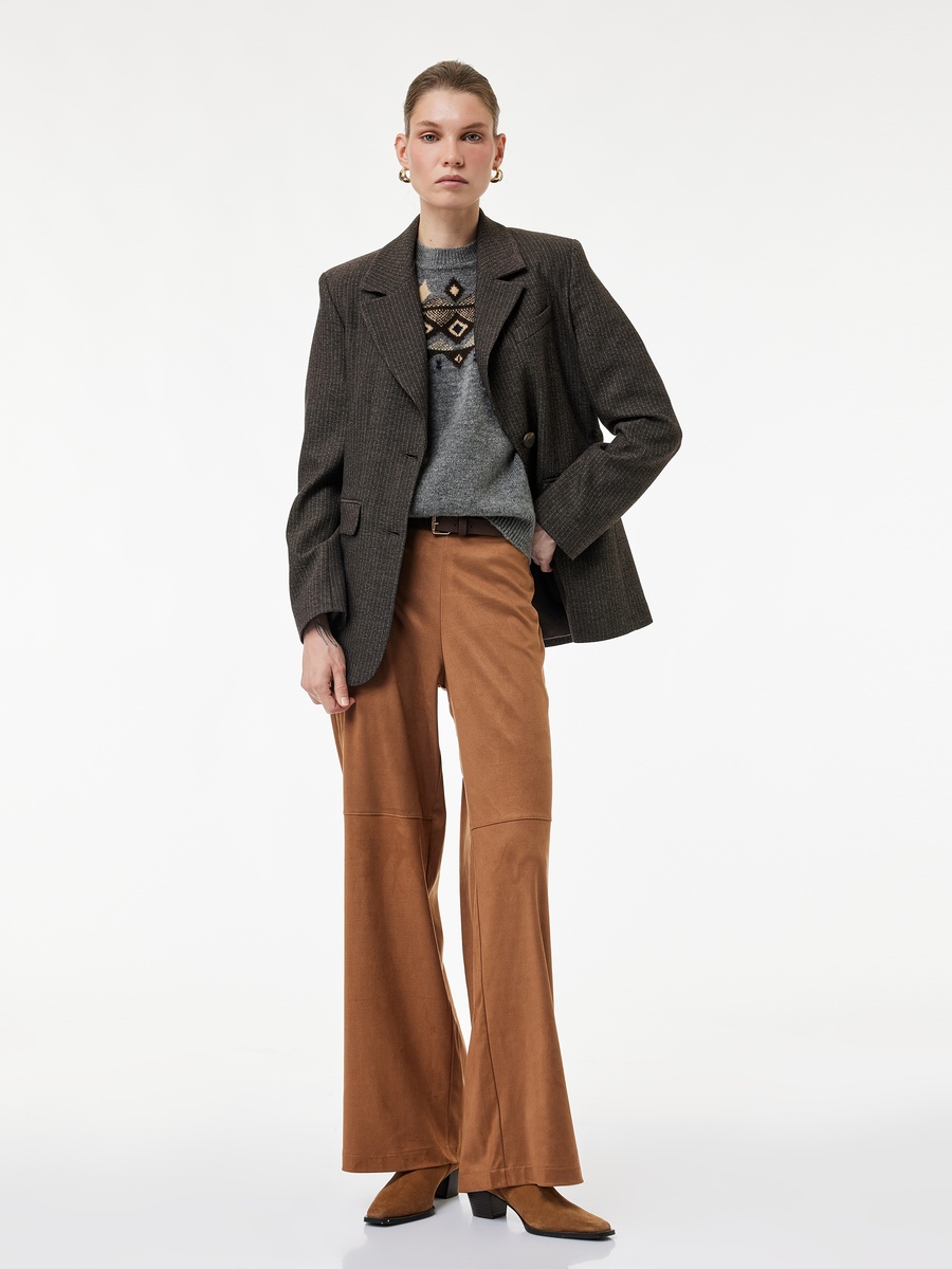 Plain Wide Leg Pants