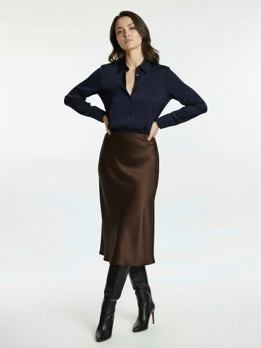 Satin Midi Skirt