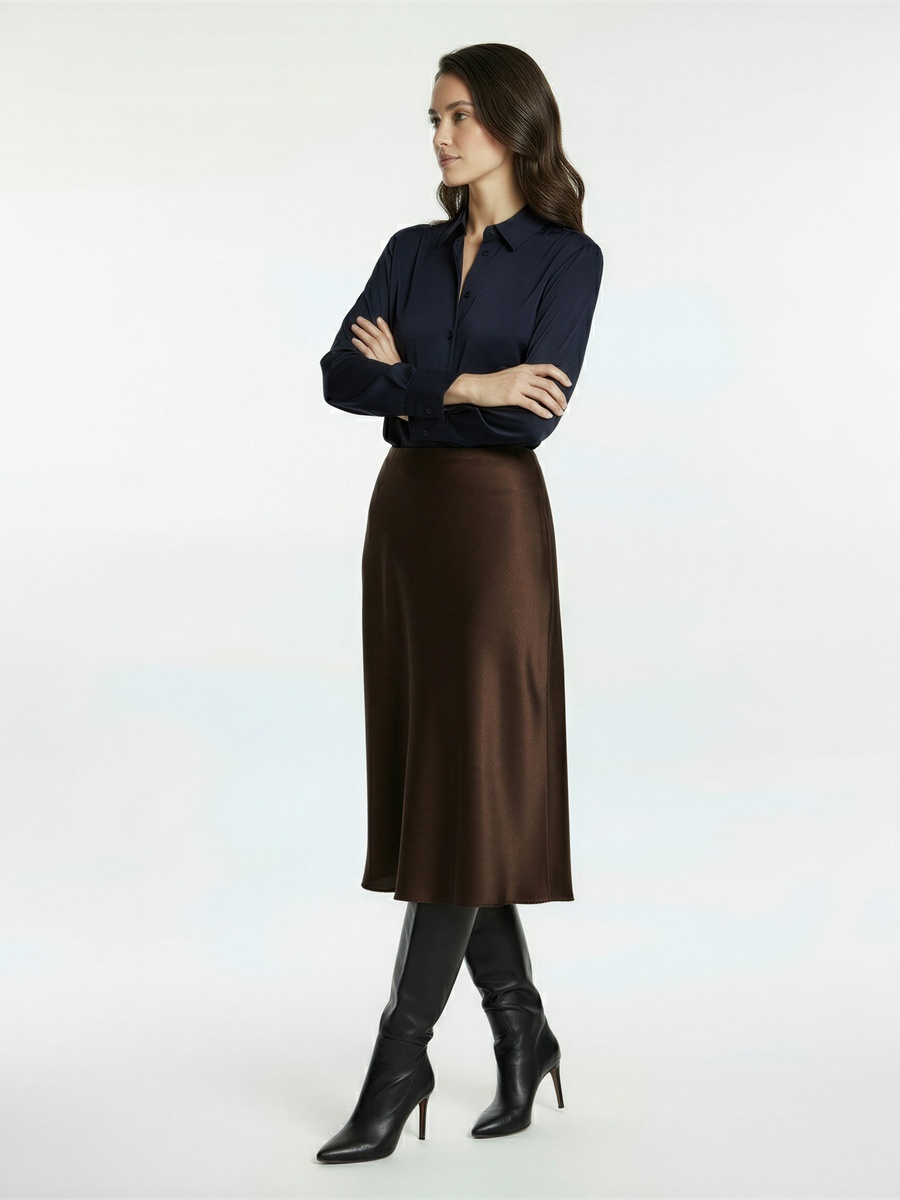 Satin Midi Skirt