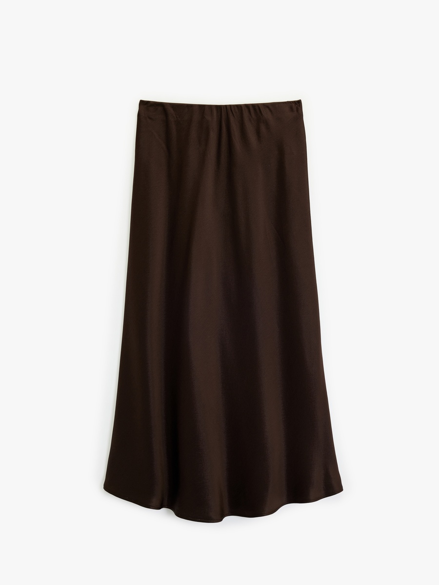 Satin Midi Skirt