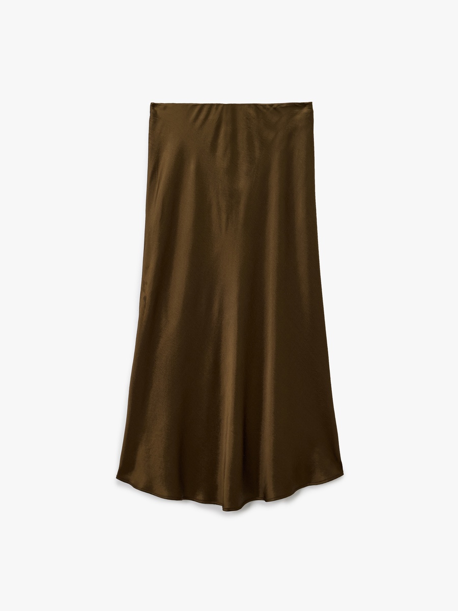 Satin Midi Skirt
