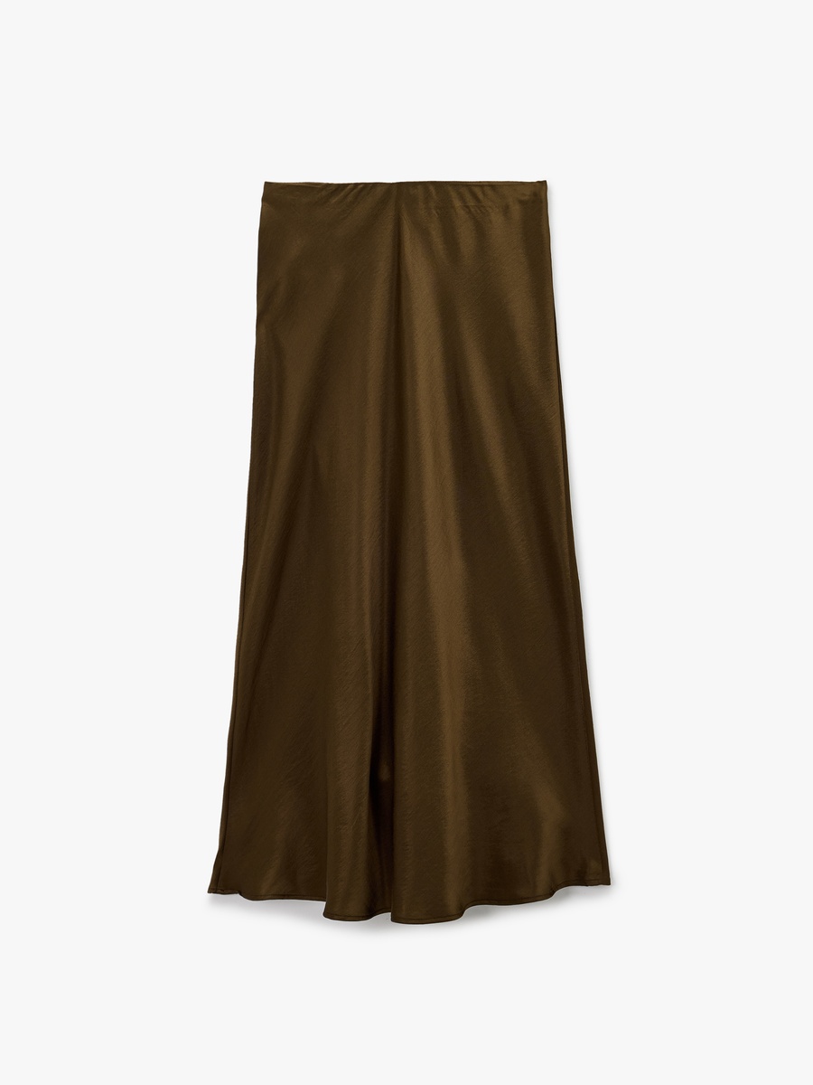 Satin Midi Skirt