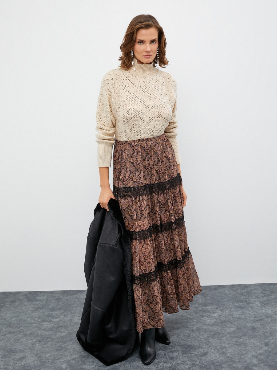 Ajoure Tissued Turtle Neck Sweater