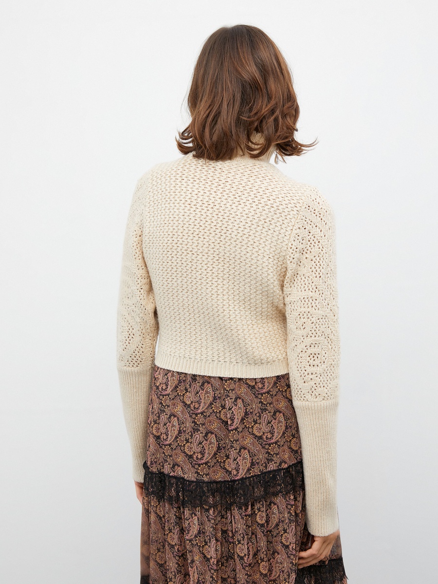 Ajoure Tissued Turtle Neck Sweater