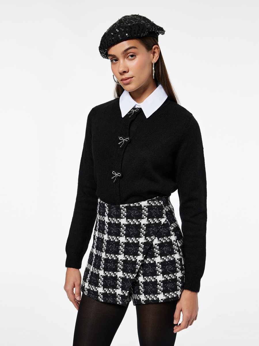 Bow Detail Long Sleeves Cardigan