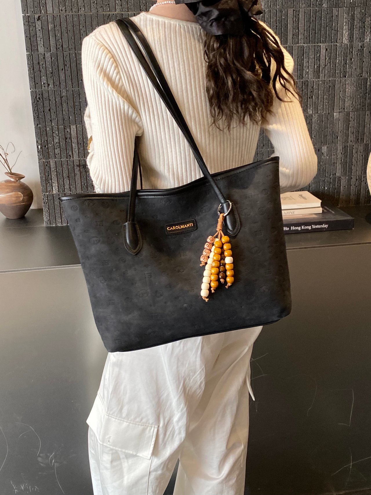Black Tote Shoulder Bag