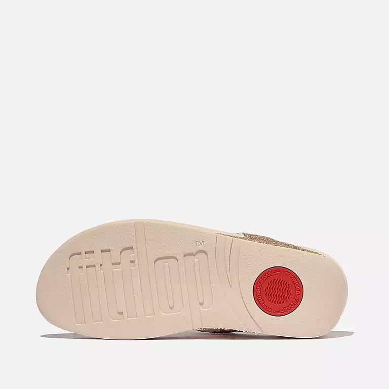 Nude Glitter Comfort Slides