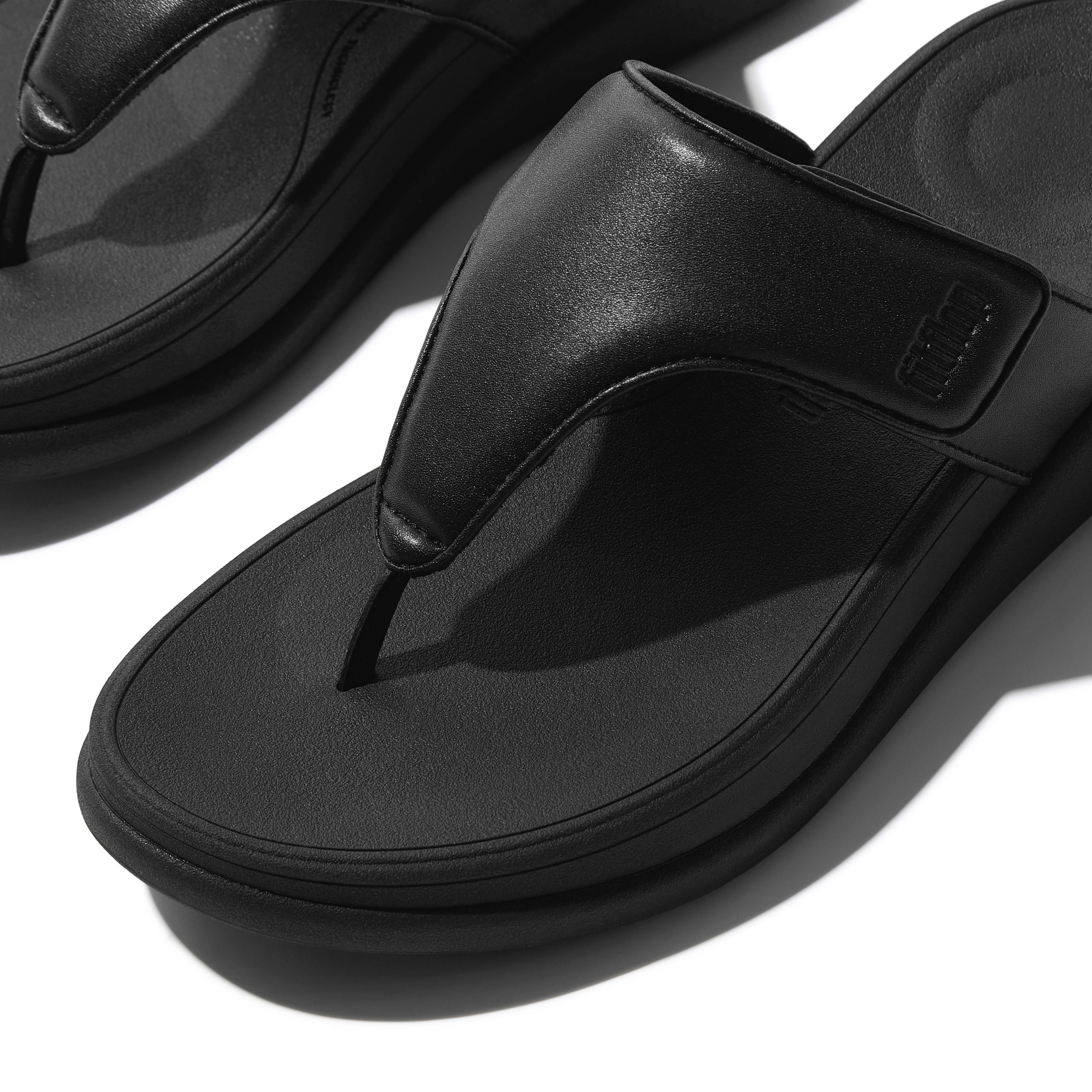 Black Toe-Post Flip Flops