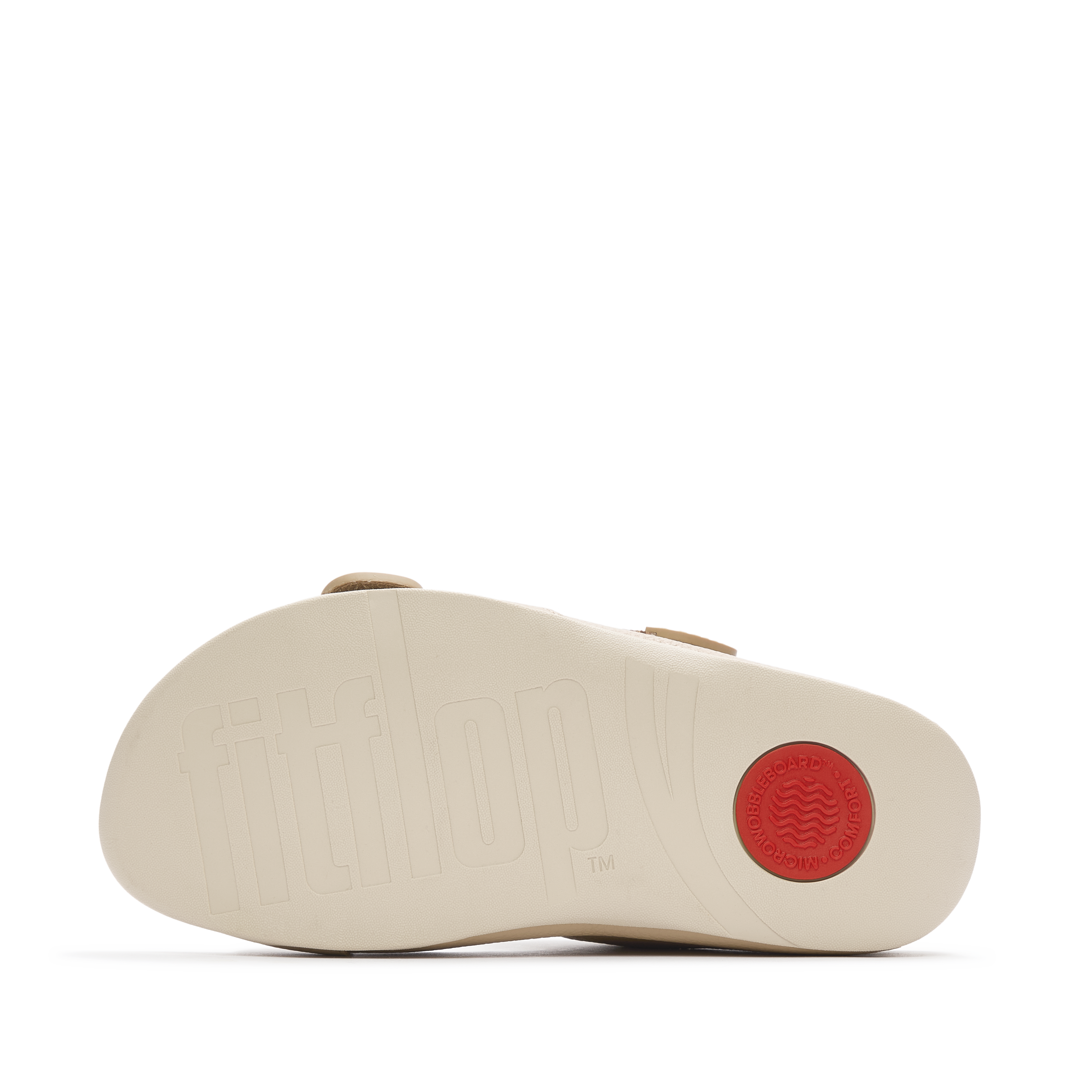 Men Beige Adjustable Strap Comfort Slide Sandals