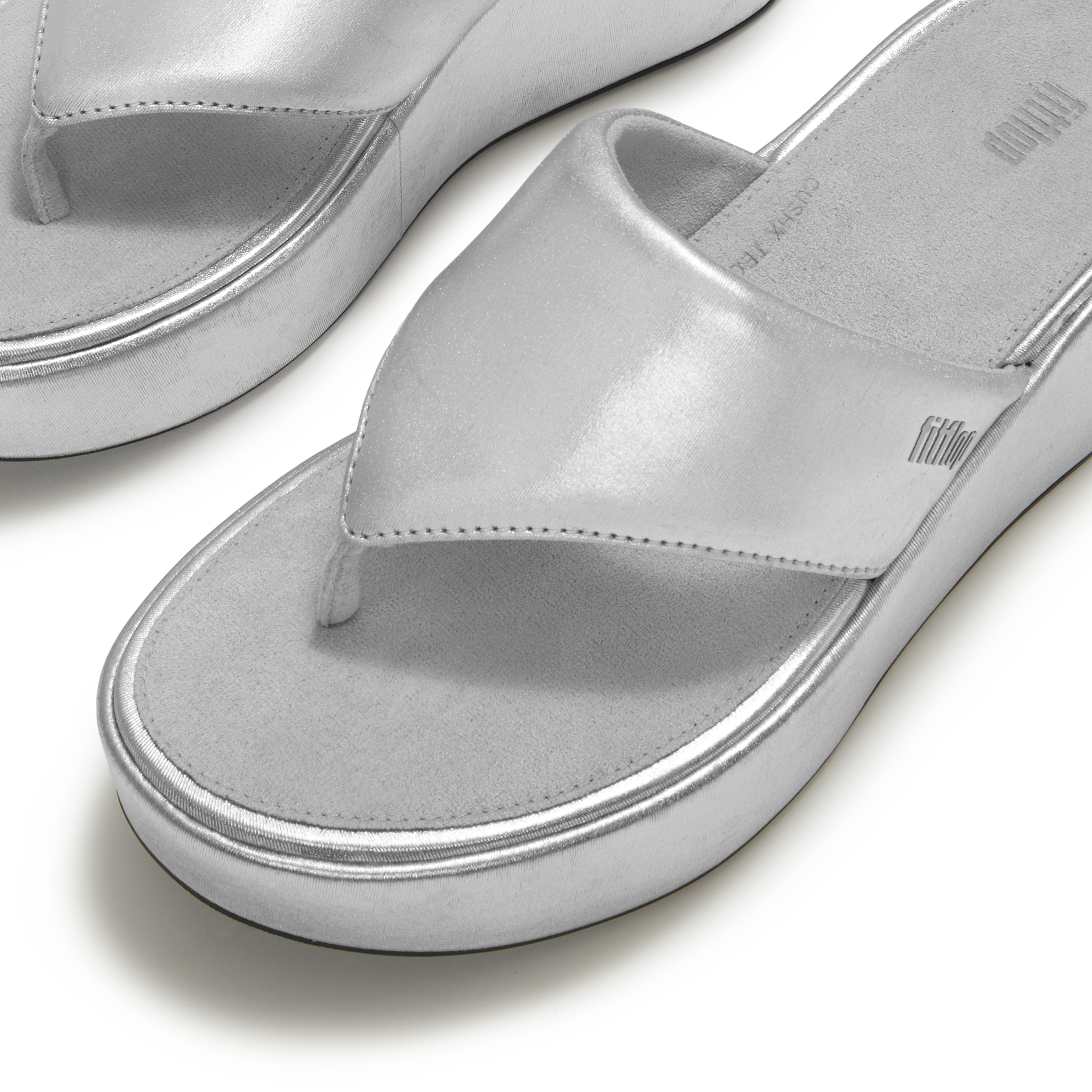 Silver Plain Heel Sandals