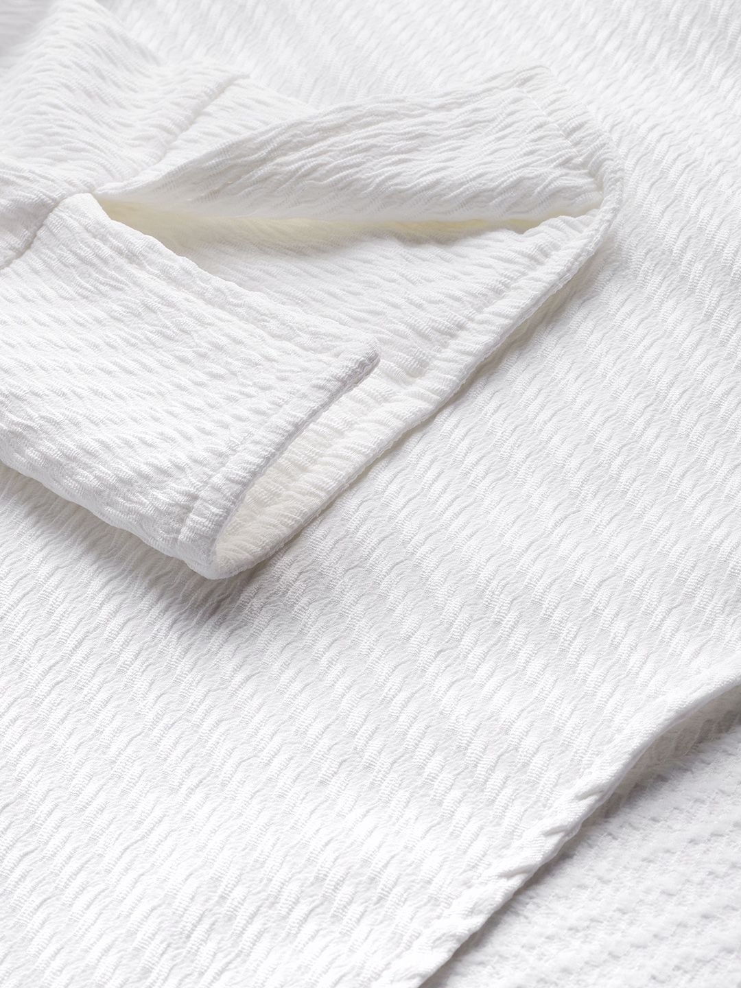 White Solid Long Sleeves Regular Shirt