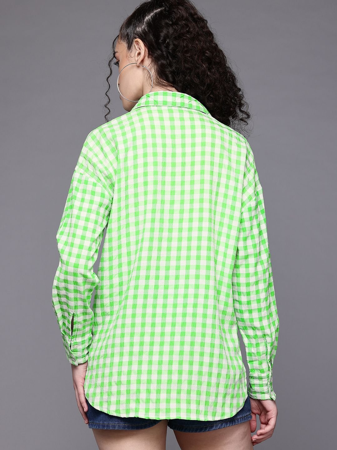 Green Solid Long Sleeves Regular Shirt