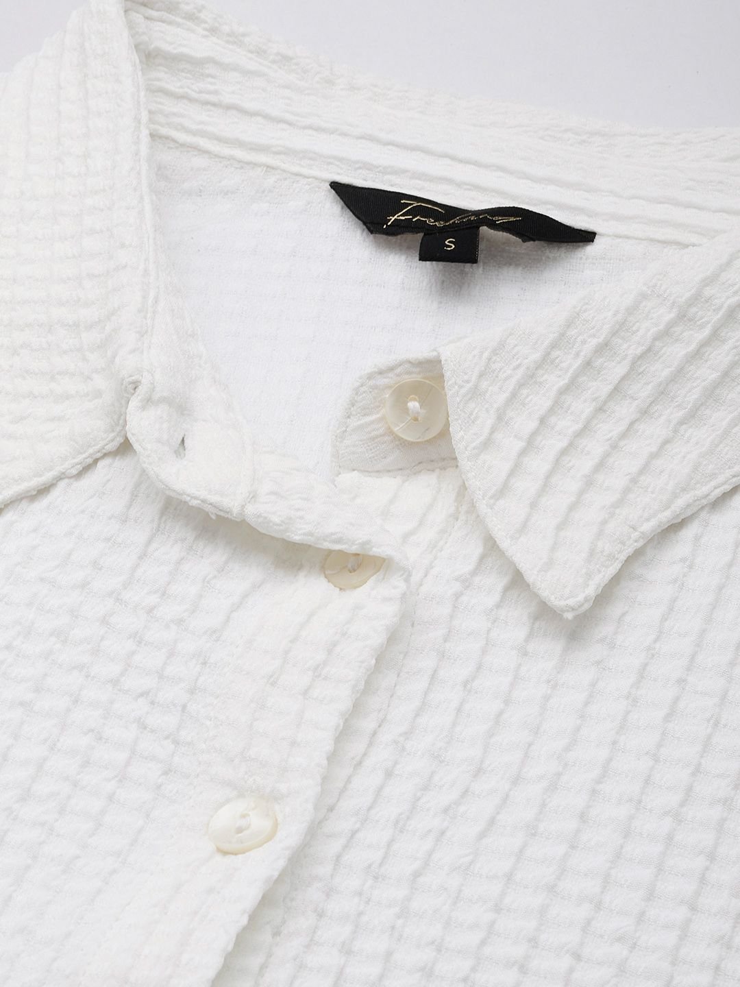 White Solid Long Sleeves Regular Shirt