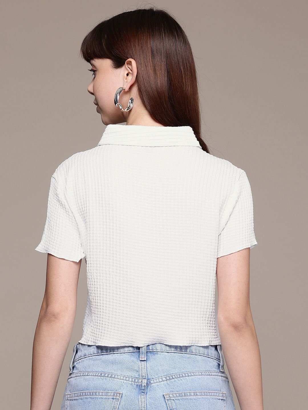 White Solid Long Sleeves Regular Shirt