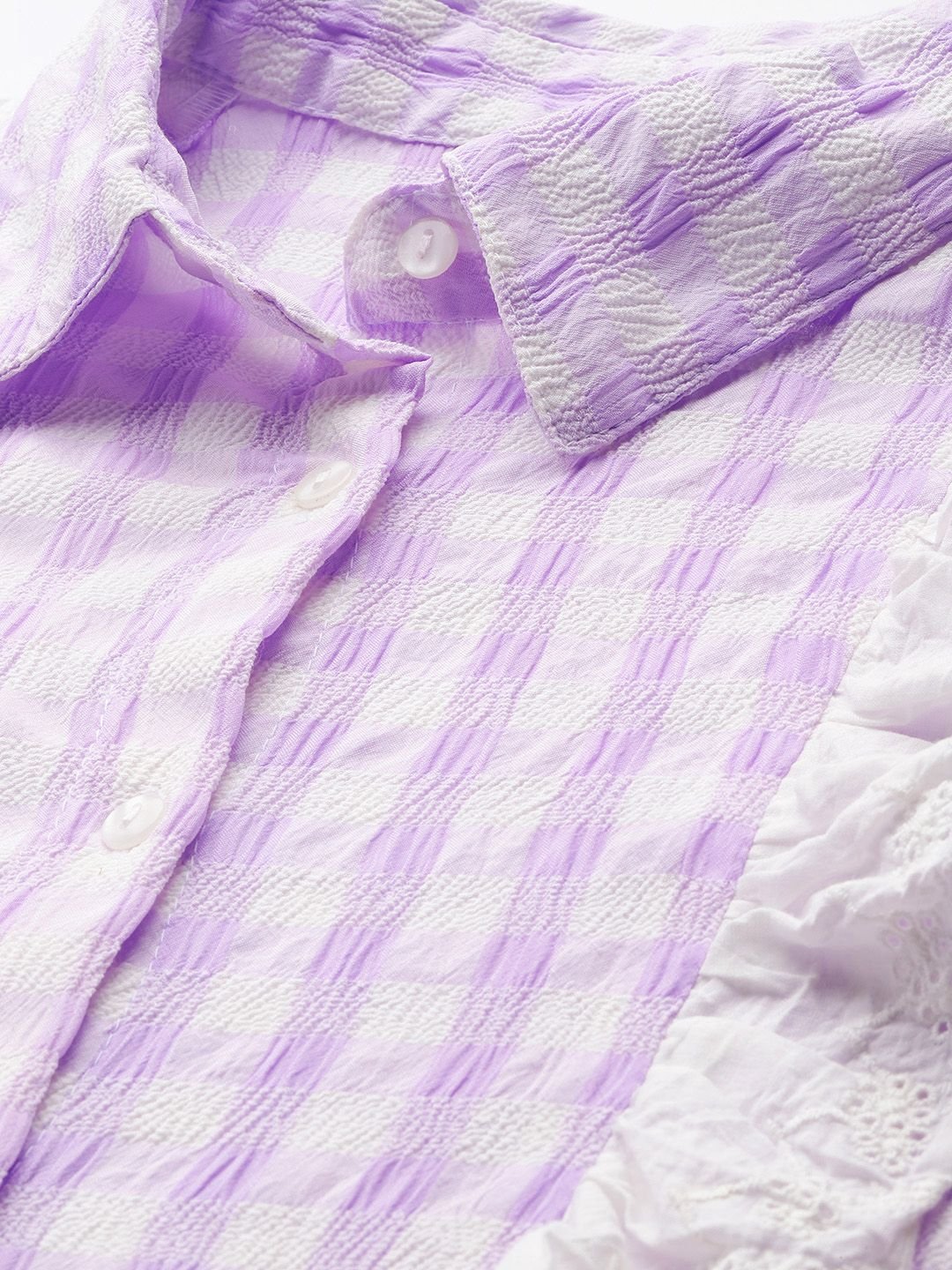 Purple Solid Long Sleeves Regular Shirt