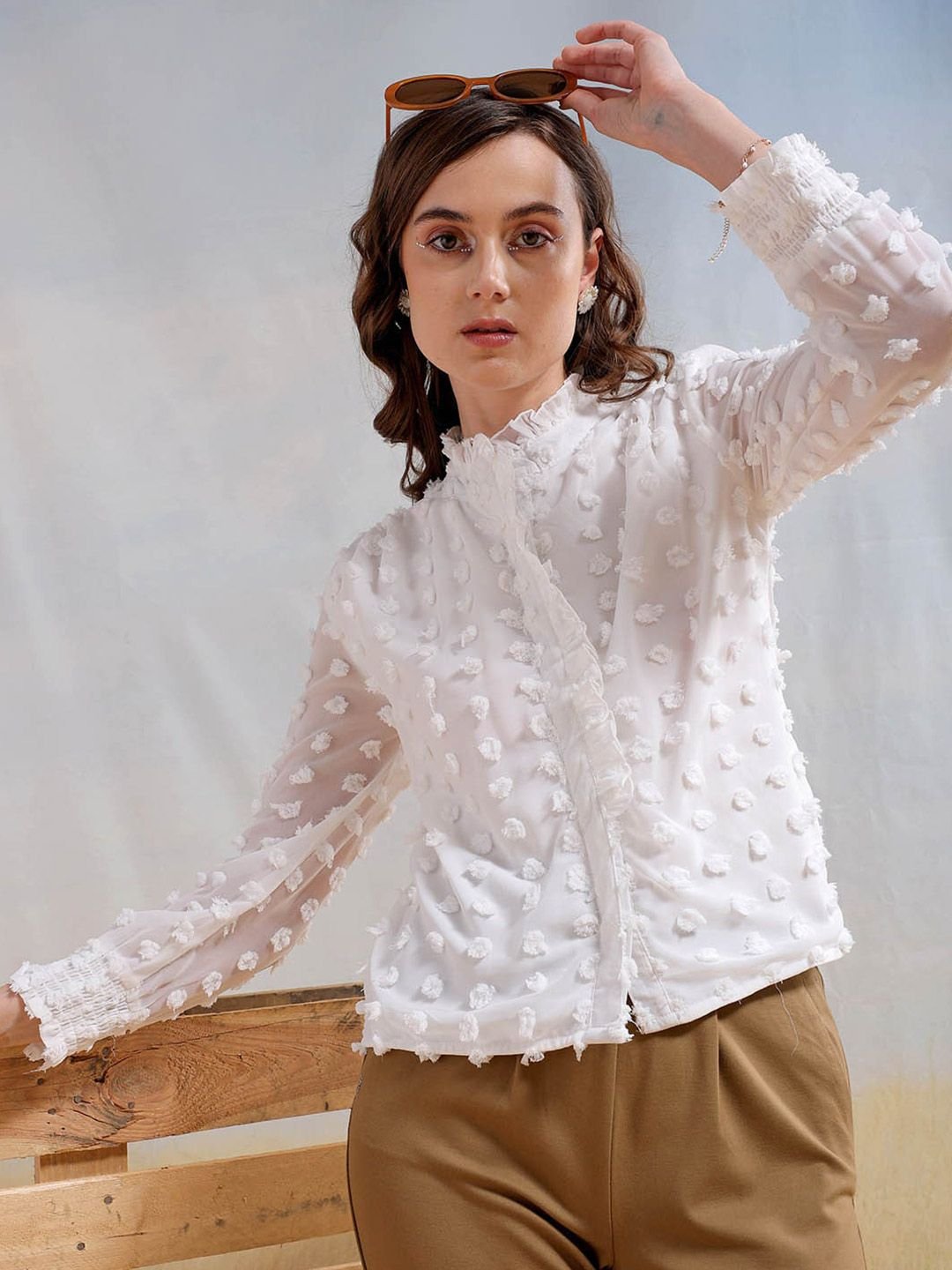 White Solid Long Sleeves Regular Shirt