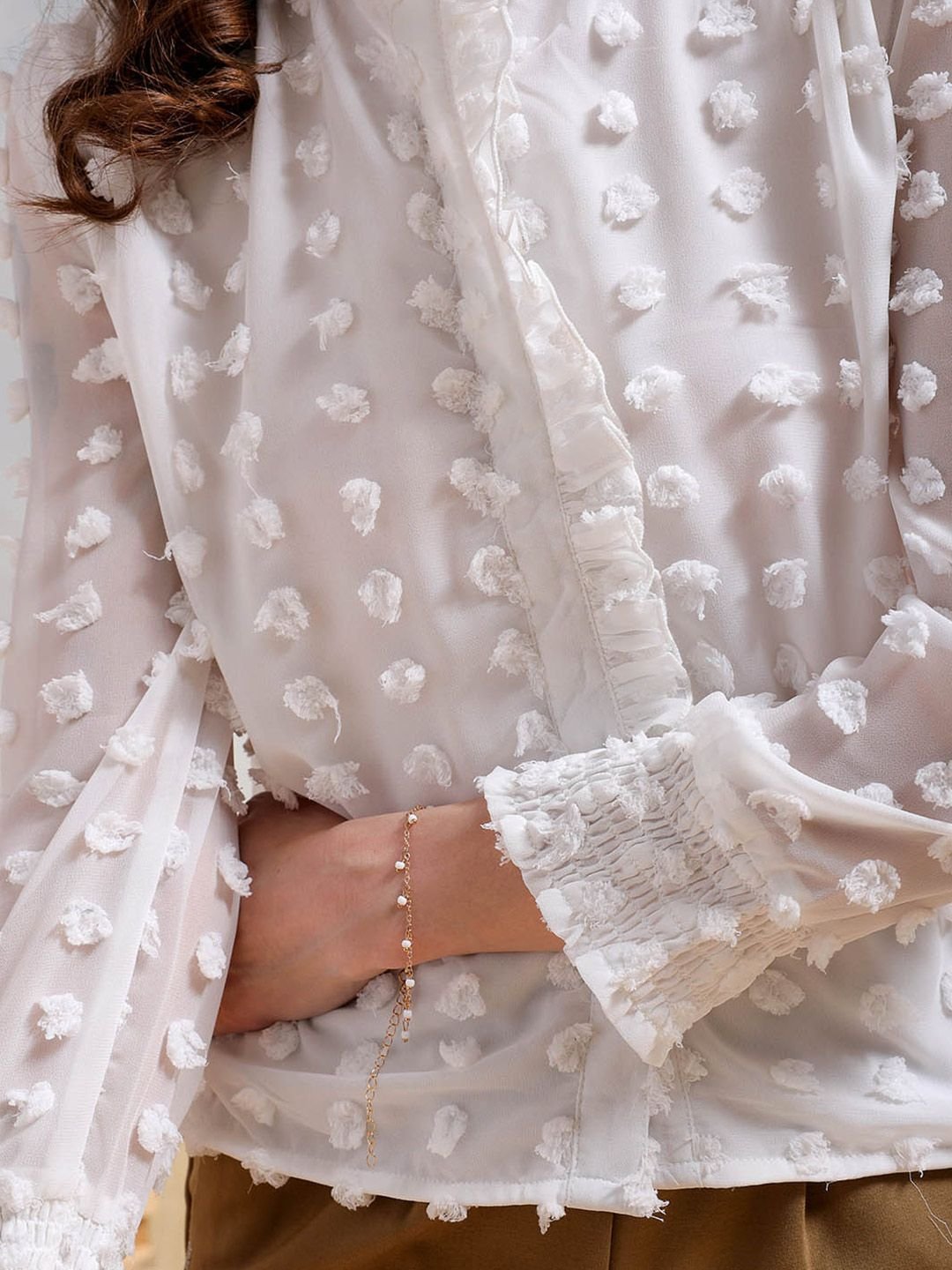 White Solid Long Sleeves Regular Shirt
