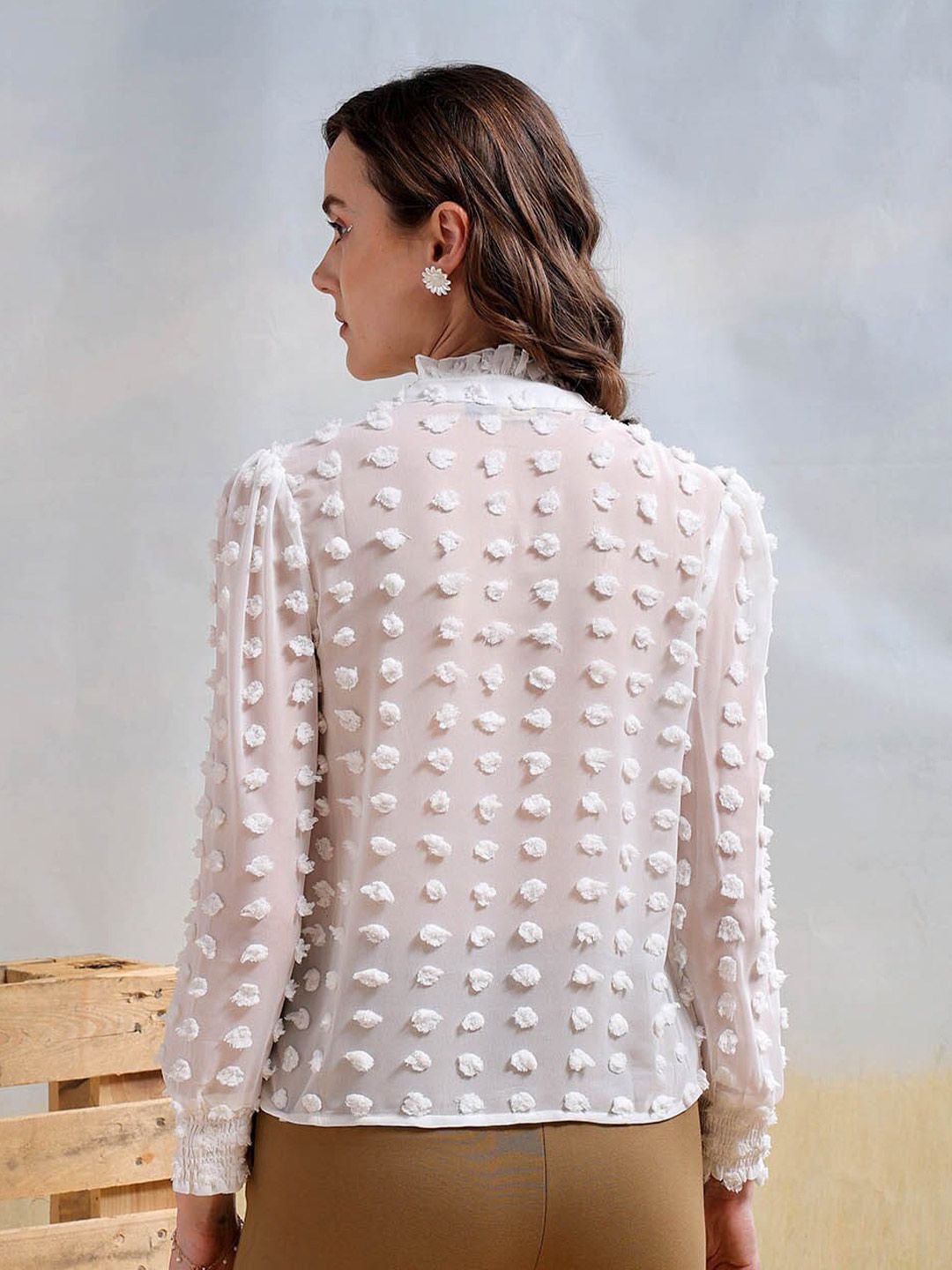 White Solid Long Sleeves Regular Shirt