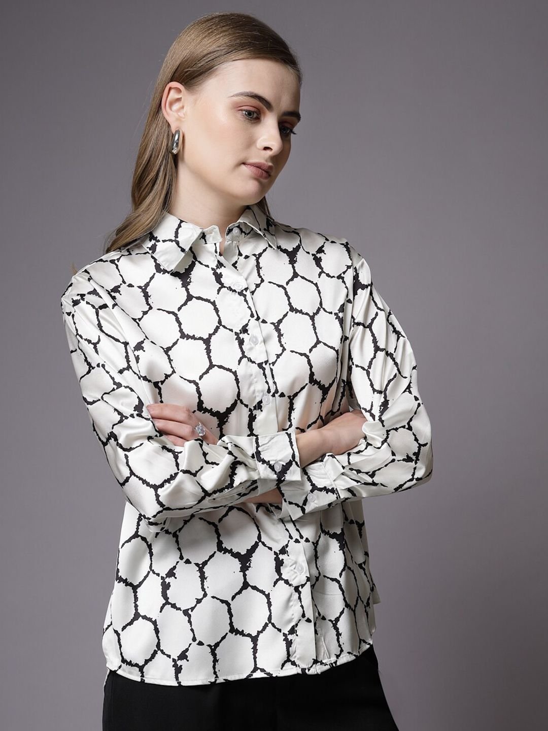 White Solid Long Sleeves Regular Shirt