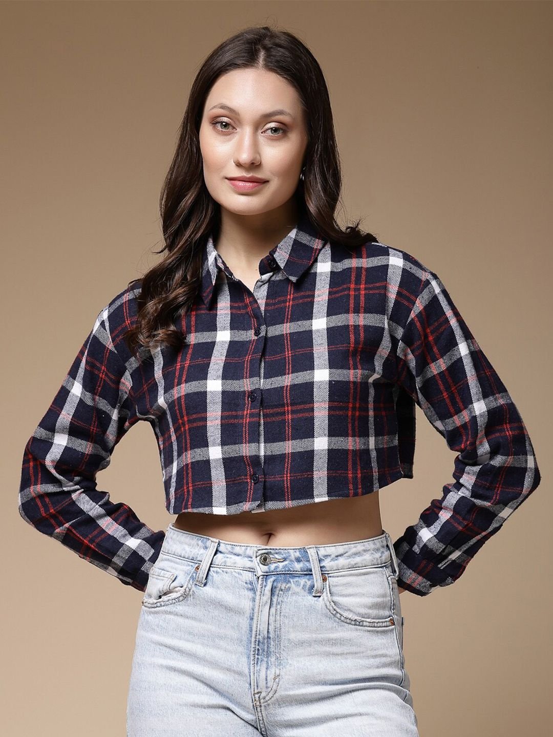 Multi Checked Long Sleeves Shirt
