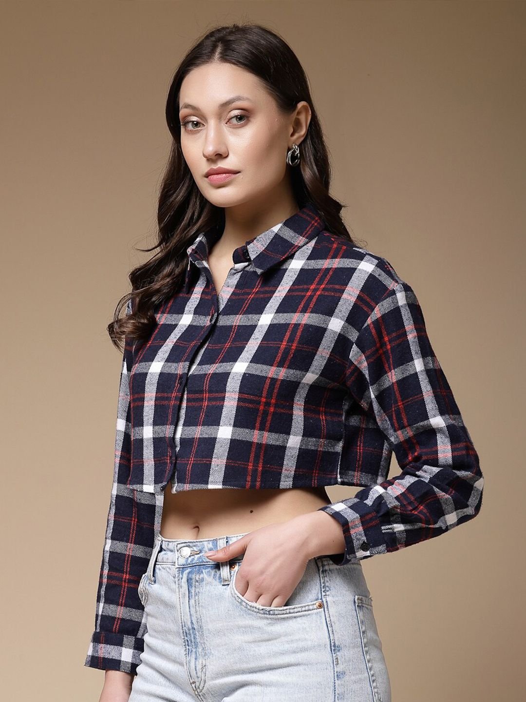 Multi Checked Long Sleeves Shirt