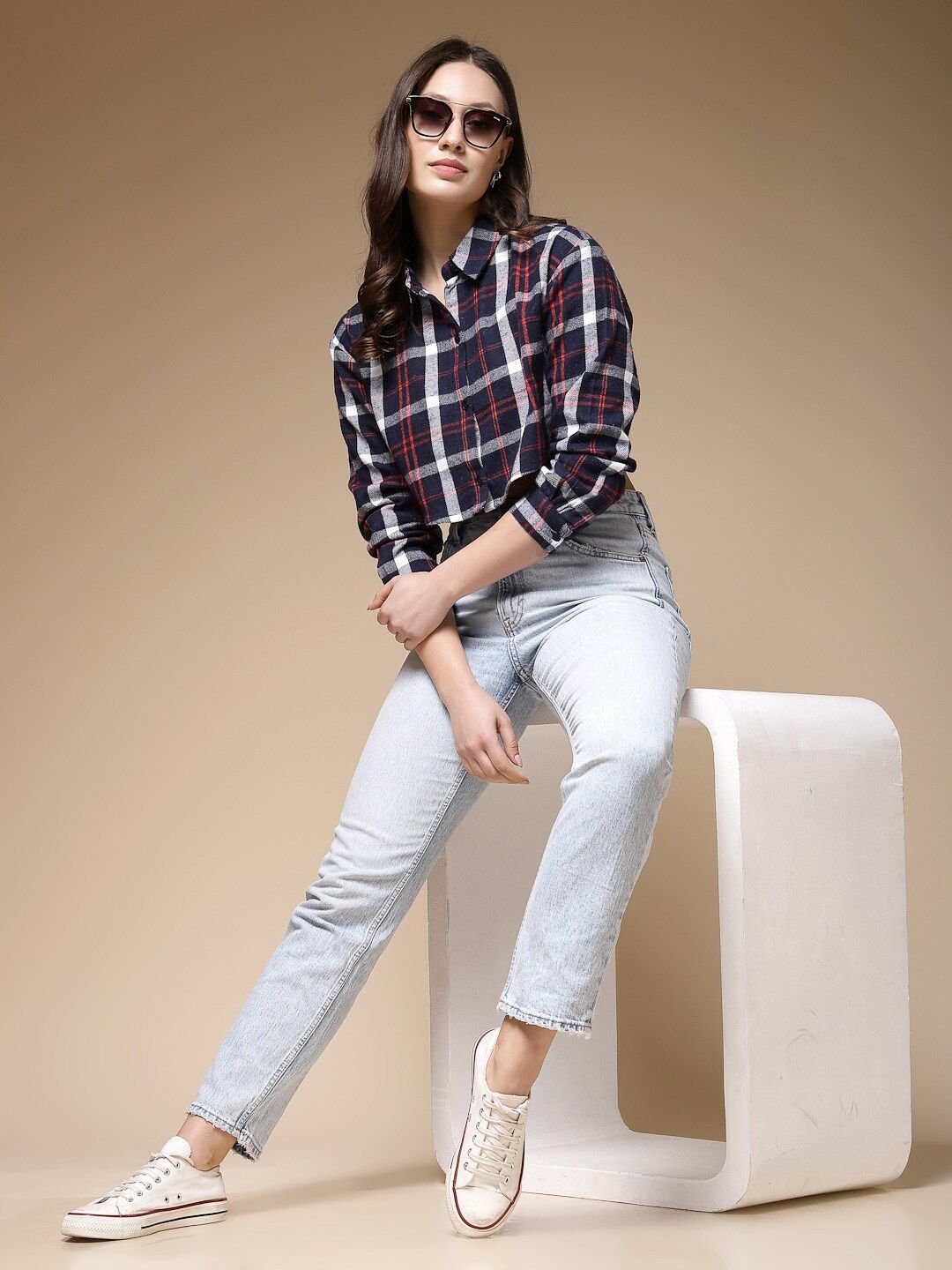Multi Checked Long Sleeves Shirt