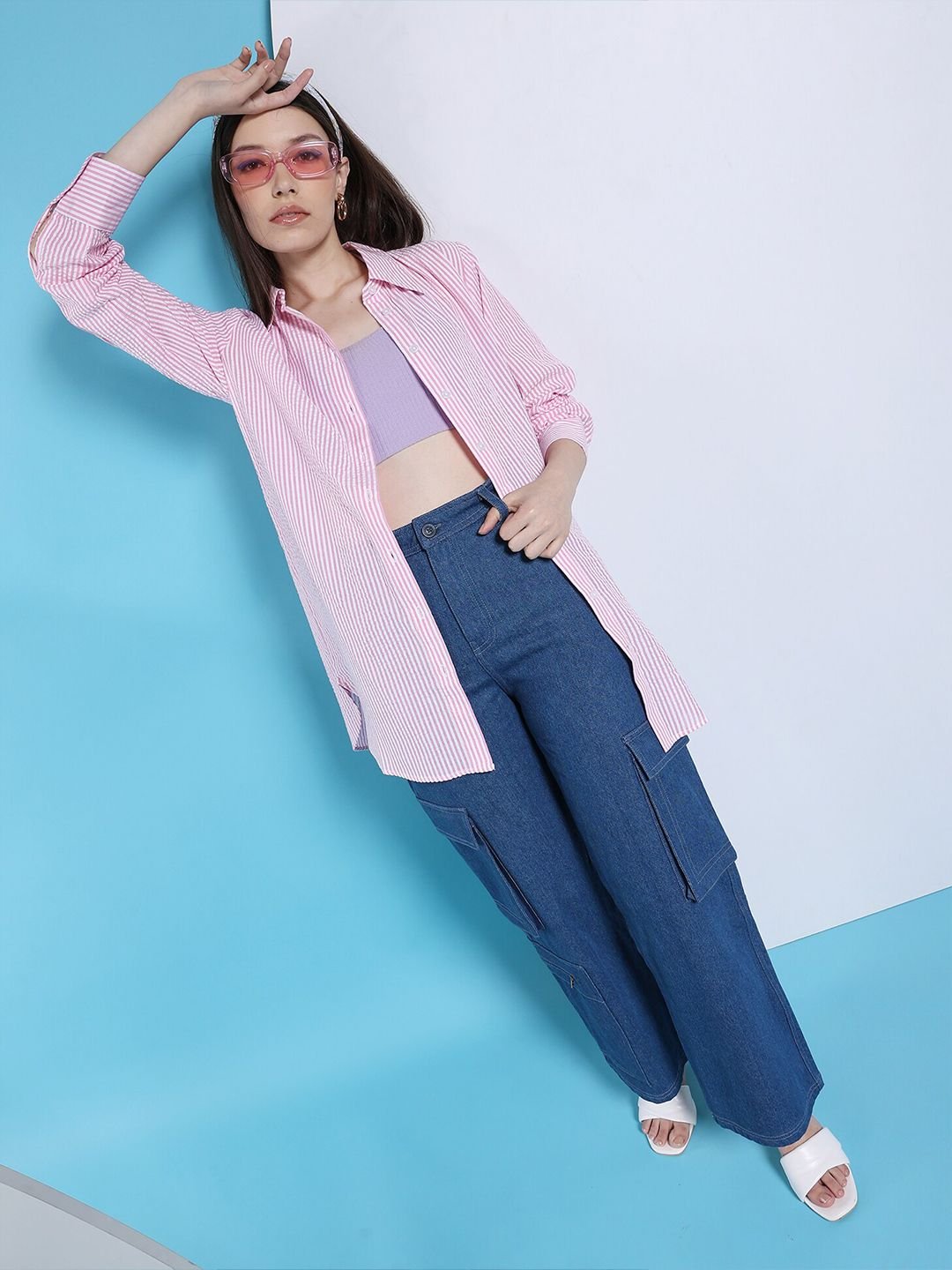 Pink Solid Long Sleeves Regular Shirt